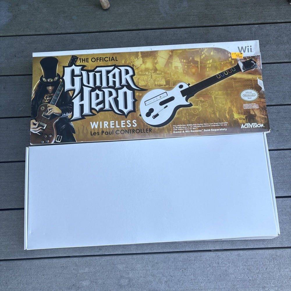 Guitar Hero Wireless Wii Les Paul Controller BOX Only And Manual - Picture 5 of 11